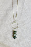 River Jasper Circle Necklace