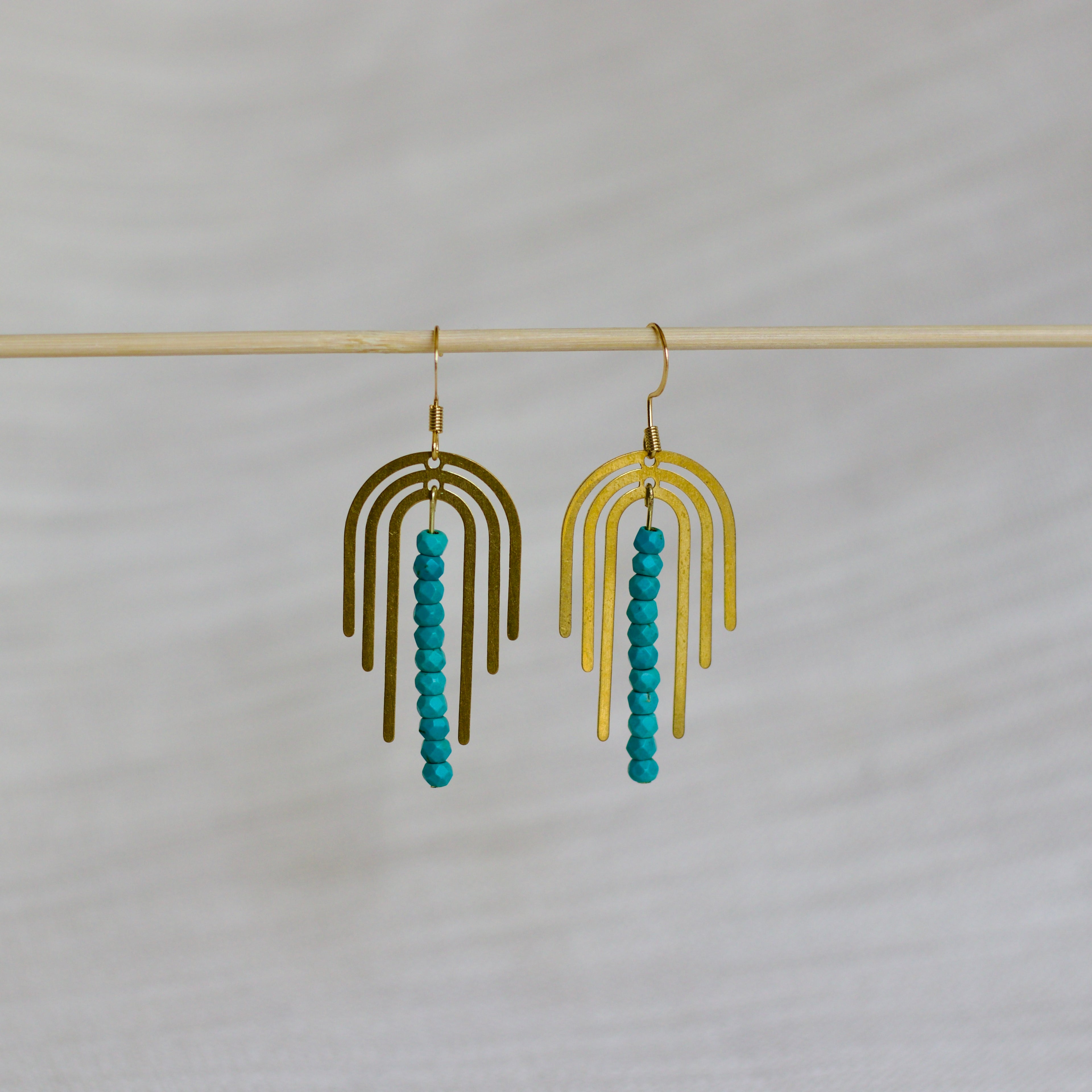 Turquoise Charm Earrings