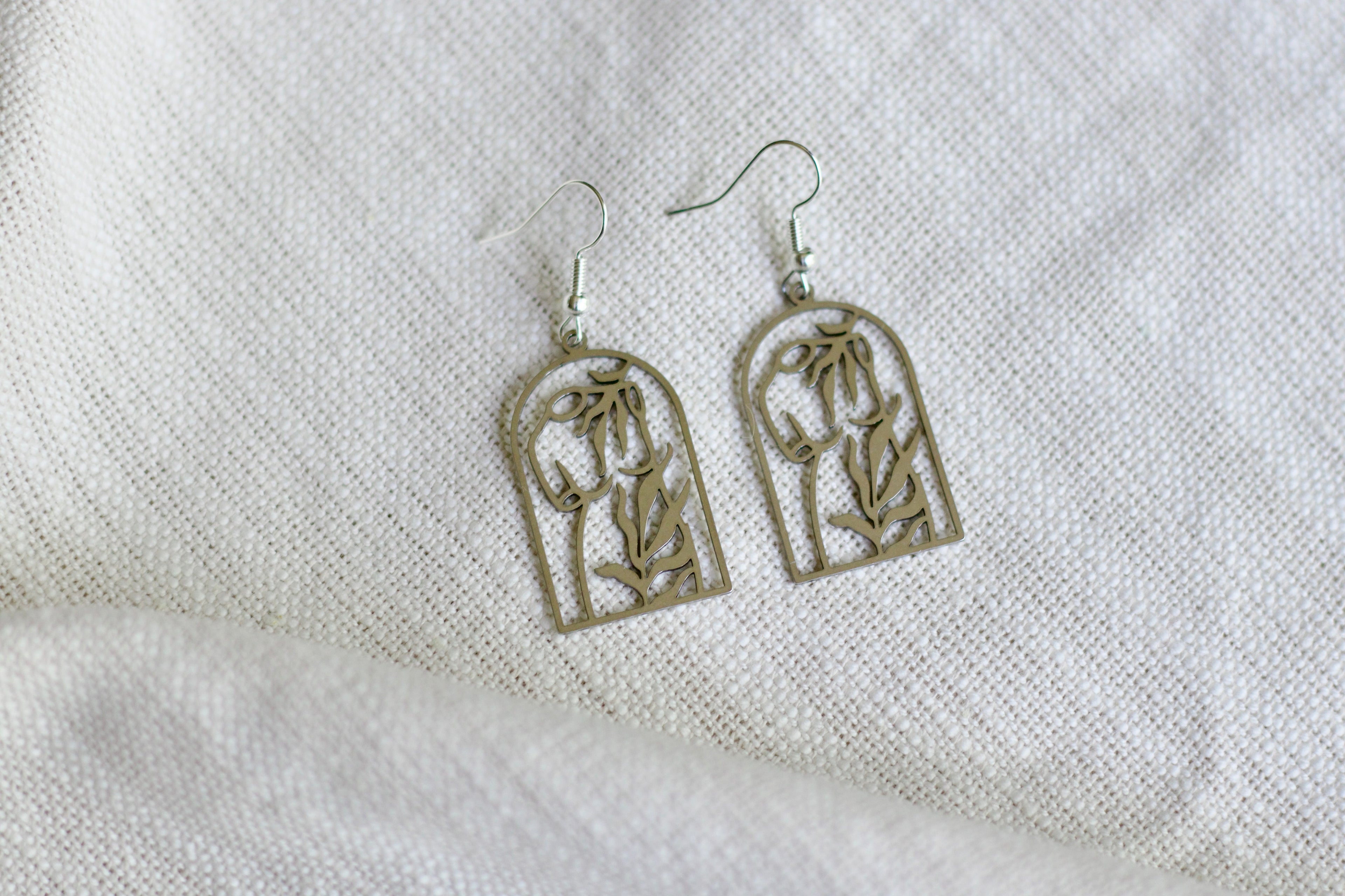 Goddess Earrings- Rhodium