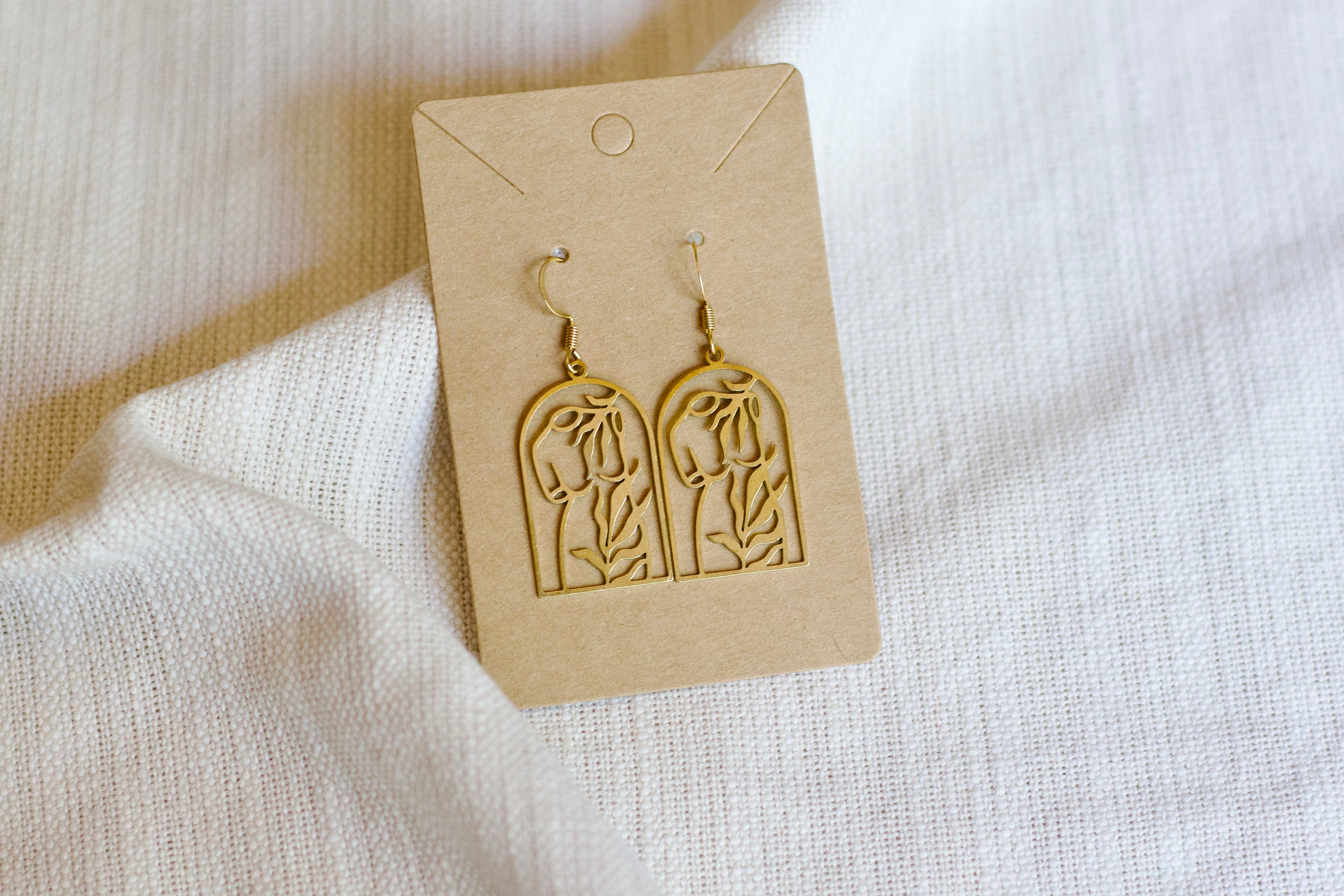Goddess Earrings- Brass