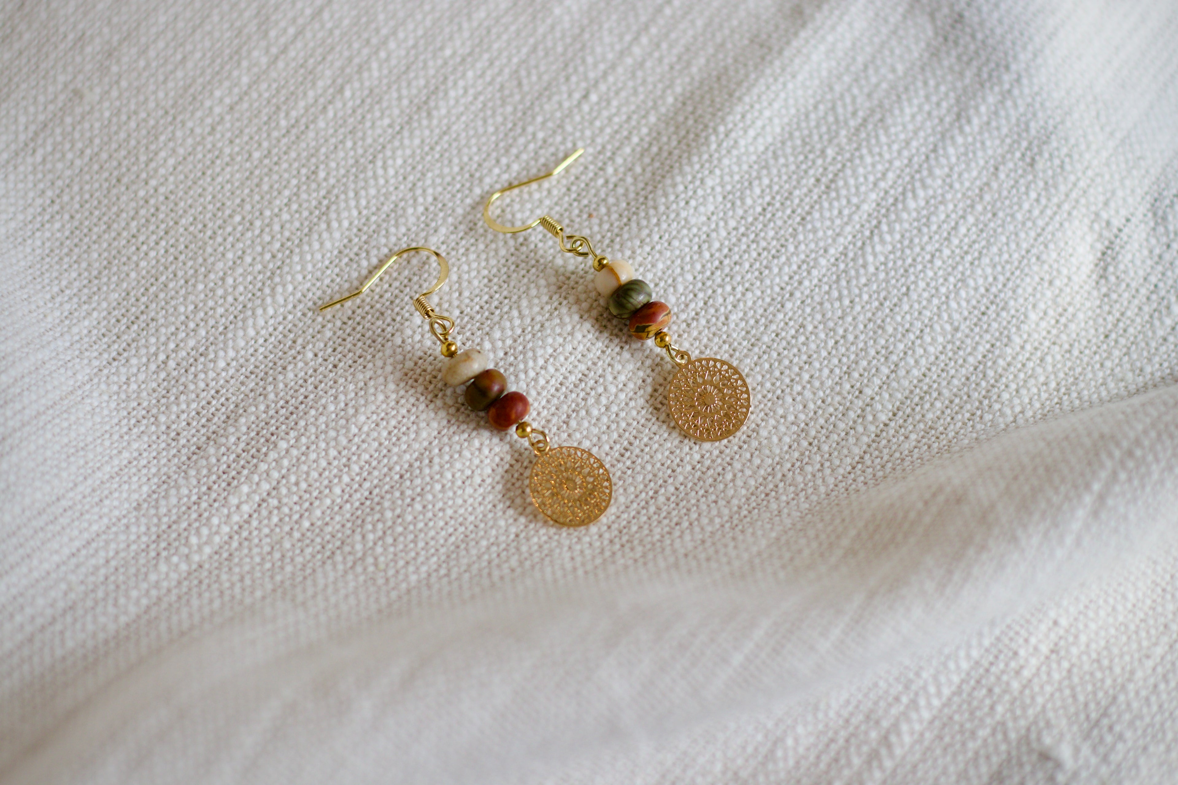 Geometric Earth Earrings