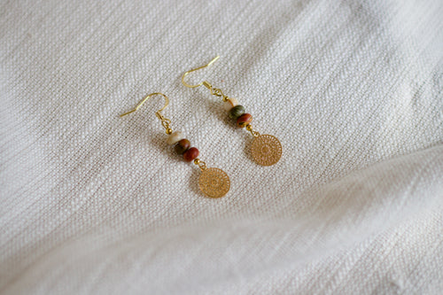 Geometric Earth Earrings