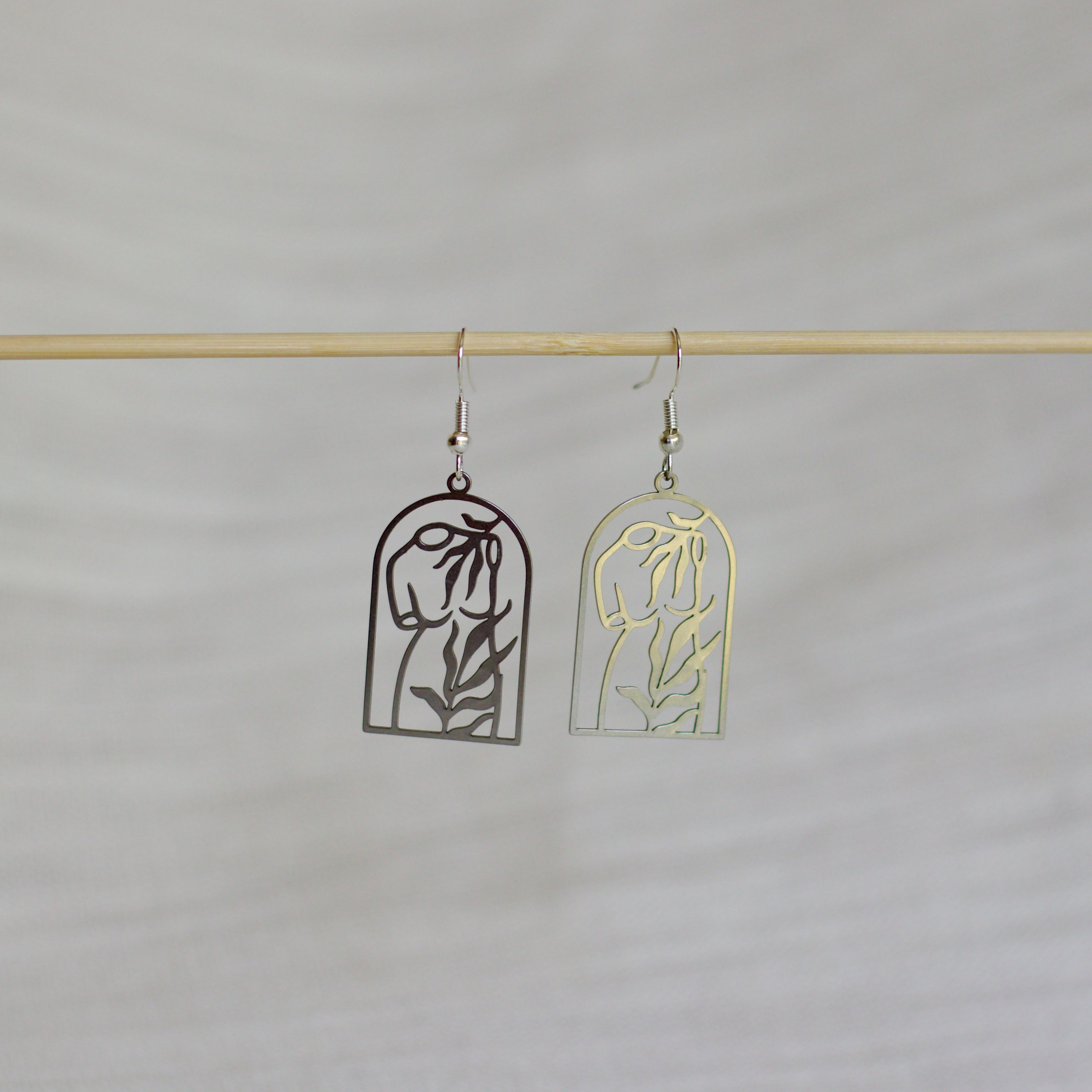 Goddess Earrings- Rhodium