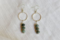 River Jasper Circle Earrings
