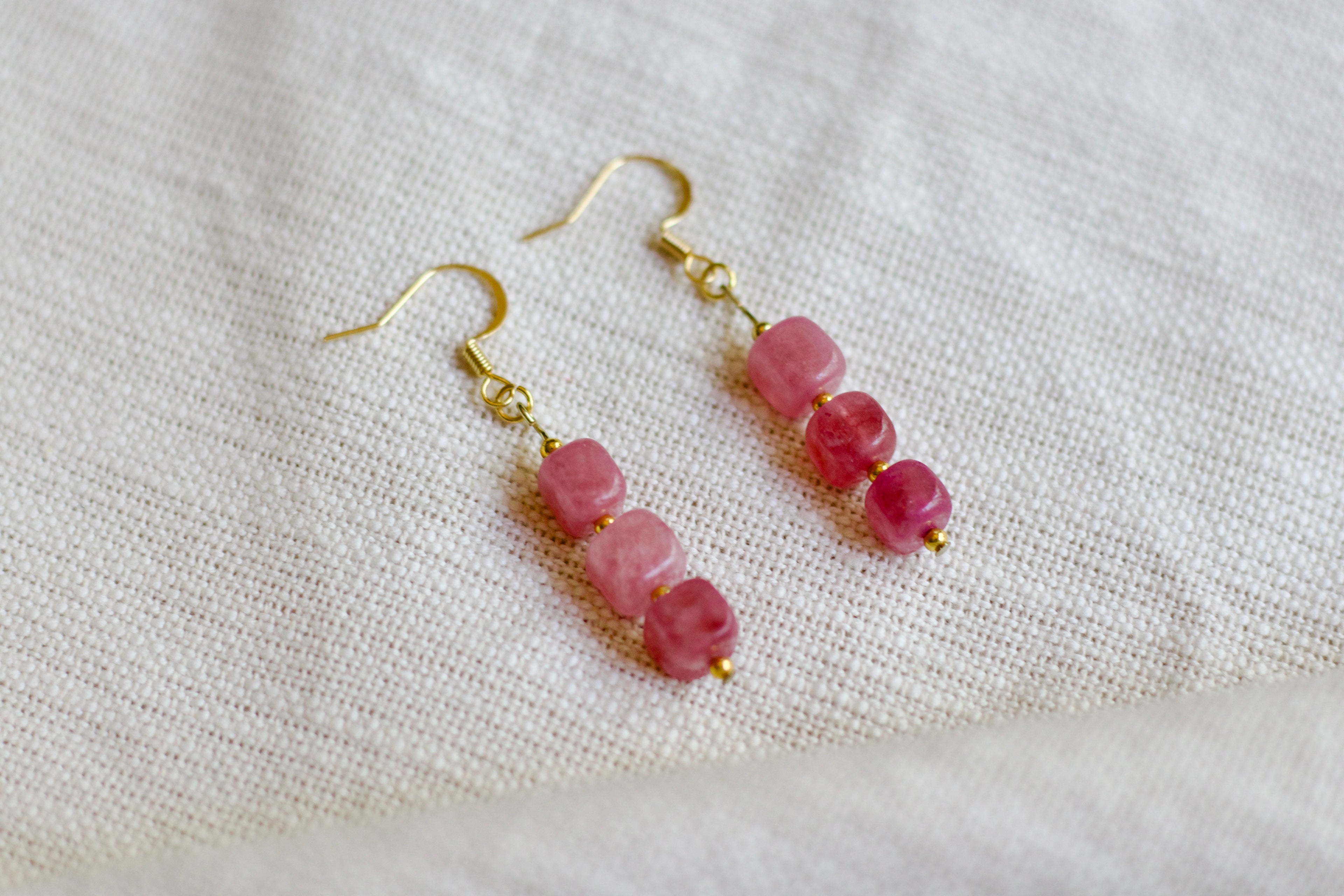 Strawberry Quartz Earrings