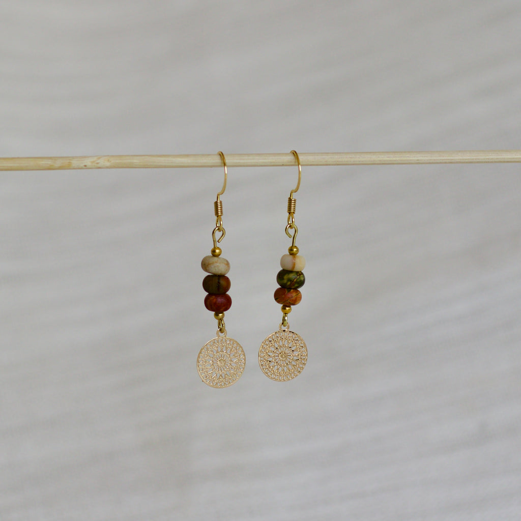 Geometric Earth Earrings